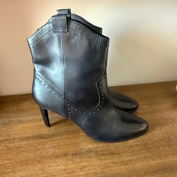 Halogen Woman’s Palmer Black Studded Western Boots- Size 12M - Picture 1 of 14